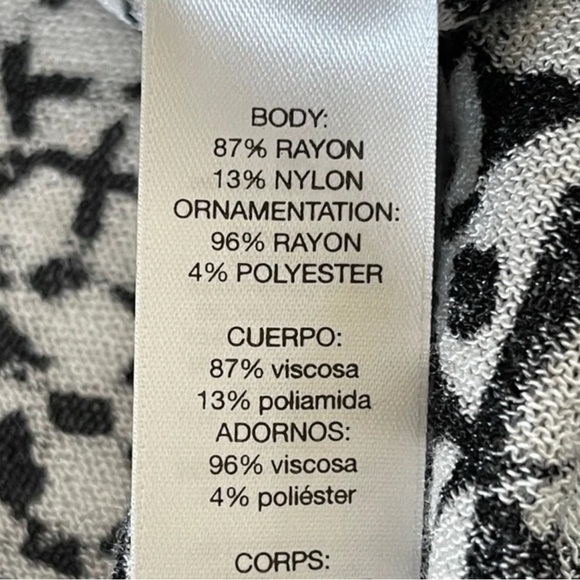 CHICO’S Woman’s Short Sleeve Open Cardigan with Fringe size XS - Picture 5 of 8